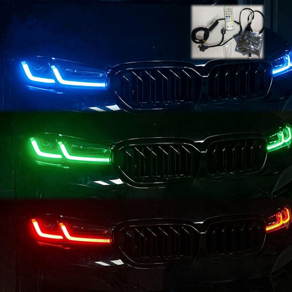 2017-2023 BMW M5/5-Series Headlight RGB DRL Modules | F90/G30 LCI Laser Headlights DRL Modules